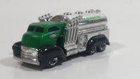 2009 Hot Wheels Fast Gassin Fuel Truck Green with Chrome Tank Die Cast Toy Car Vehicle