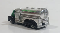 2009 Hot Wheels Fast Gassin Fuel Truck Green with Chrome Tank Die Cast Toy Car Vehicle