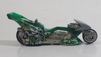 2005 Hot Wheels Rebel Rides Fright Bike Motorcycle Translucent Green Die Cast Toy Car Vehicle