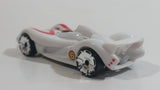 2008 Hot Wheels Track Set exclusive Mach 6 Speed Racer White Plastic Toy Race Car Vehicle