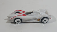 2008 Hot Wheels Track Set exclusive Mach 6 Speed Racer White Plastic Toy Race Car Vehicle