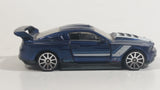 2013 Hot Wheels HW Workshop Then and Now Custom '12 Ford Mustang Dark Metallic Blue Die Cast Toy Car Vehicle