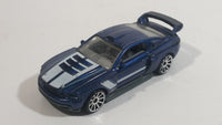 2013 Hot Wheels HW Workshop Then and Now Custom '12 Ford Mustang Dark Metallic Blue Die Cast Toy Car Vehicle