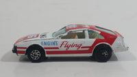 Vintage Yatming Toyota Celica Flying Engine #36 No. 1036 White Red Die Cast Toy Race Car Vehicle