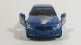 Y.T.G.F. No. 9972-7 "Speed" "Akron Zips" Blue Sedan Die Cast Toy Car Vehicle with Opening Doors