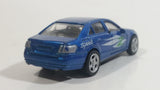 Y.T.G.F. No. 9972-7 "Speed" "Akron Zips" Blue Sedan Die Cast Toy Car Vehicle with Opening Doors