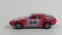 1980s Yatming Hot Pink Porsche 928 Flystone #34 Super Runner Die Cast Toy Car No. 1034