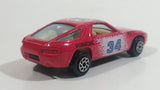 1980s Yatming Hot Pink Porsche 928 Flystone #34 Super Runner Die Cast Toy Car No. 1034