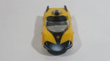 2008 Hot Wheels "Speed Racer" Racer X Street Car #9 Yellow Frosted White Plastic Body Die Cast Toy Car Vehicle