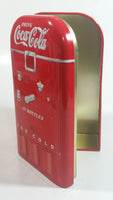 Drink Coca-Cola In Bottles Ice Cold Coke Soda Pop Red Refrigerator Vending Machine Shaped Tin Metal Beverage Collectible