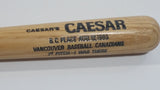 B.C. Place Aug. 12, 1983 First Pitch Vancouver Canadians Team Louisville Slugger 125 16" Mini Wooden Baseball Bat Souvenir Sports Collectible