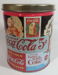 1994 Coca-Cola Coke Soda Pop Carriage Trade Mini Twist Pretzels Nostalgic Tin With Gold Lid Beverage Advertising Collectible