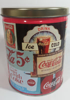 1994 Coca-Cola Coke Soda Pop Carriage Trade Mini Twist Pretzels Nostalgic Tin With Gold Lid Beverage Advertising Collectible