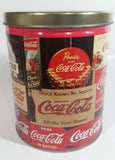 1994 Coca-Cola Coke Soda Pop Carriage Trade Mini Twist Pretzels Nostalgic Tin With Gold Lid Beverage Advertising Collectible