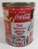 1994 Coca-Cola Coke Soda Pop Carriage Trade Mini Twist Pretzels Nostalgic Tin With Gold Lid Beverage Advertising Collectible