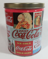 1994 Coca-Cola Coke Soda Pop Carriage Trade Mini Twist Pretzels Nostalgic Tin With Gold Lid Beverage Advertising Collectible