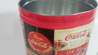 1994 Coca-Cola Coke Soda Pop Carriage Trade Mini Twist Pretzels Nostalgic Tin With Gold Lid Beverage Advertising Collectible