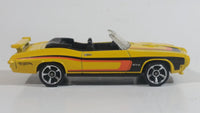 2011 Hot Wheels Muscle Mania 70 Pontiac GTO Convertible Yellow Die Cast Toy Car Vehicle