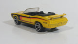 2011 Hot Wheels Muscle Mania 70 Pontiac GTO Convertible Yellow Die Cast Toy Car Vehicle