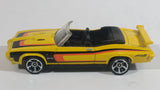 2011 Hot Wheels Muscle Mania 70 Pontiac GTO Convertible Yellow Die Cast Toy Car Vehicle