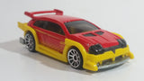 2010 Hot Wheels Hot Tunerz Flight 03 Red with Yellow Trim Die Cast Toy Car Vehicle