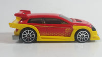 2010 Hot Wheels Hot Tunerz Flight 03 Red with Yellow Trim Die Cast Toy Car Vehicle