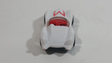 2008 Hot Wheels Mach 5 Speed Racer White Plastic Toy Race Car Vehicle