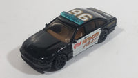 1996 Hot Wheels Police Cruiser Black with White Doors #96 Auto City Die Cast Toy Emergency Response Cop Vehicle