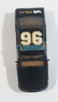 1996 Hot Wheels Police Cruiser Black with White Doors #96 Auto City Die Cast Toy Emergency Response Cop Vehicle