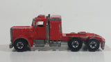 HTF Rare 1981 Hot Wheels Steering Rigs Peterbilt Semi Truck Rig Red Die Cast Toy Car Vehicle Hong Kong