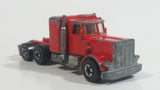 HTF Rare 1981 Hot Wheels Steering Rigs Peterbilt Semi Truck Rig Red Die Cast Toy Car Vehicle Hong Kong