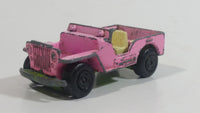 Vintage 1971 Lesney Matchbox Superfast Jeep Hot Rod No. 2 Pink Die Cast Toy Car Vehicle