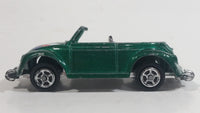 Unknown Brand (Possibly Summer) No. 8636 VW Volkwagen Beetle Cabriolet Convertible Dark Green Die Cast Toy Car Vehicle