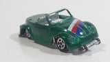 Unknown Brand (Possibly Summer) No. 8636 VW Volkwagen Beetle Cabriolet Convertible Dark Green Die Cast Toy Car Vehicle