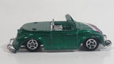 Unknown Brand (Possibly Summer) No. 8636 VW Volkwagen Beetle Cabriolet Convertible Dark Green Die Cast Toy Car Vehicle