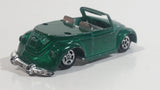 Unknown Brand (Possibly Summer) No. 8636 VW Volkwagen Beetle Cabriolet Convertible Dark Green Die Cast Toy Car Vehicle