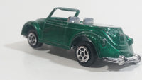 Unknown Brand (Possibly Summer) No. 8636 VW Volkwagen Beetle Cabriolet Convertible Dark Green Die Cast Toy Car Vehicle