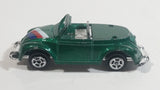 Unknown Brand (Possibly Summer) No. 8636 VW Volkwagen Beetle Cabriolet Convertible Dark Green Die Cast Toy Car Vehicle