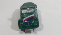 Unknown Brand (Possibly Summer) No. 8636 VW Volkwagen Beetle Cabriolet Convertible Dark Green Die Cast Toy Car Vehicle