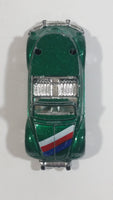 Unknown Brand (Possibly Summer) No. 8636 VW Volkwagen Beetle Cabriolet Convertible Dark Green Die Cast Toy Car Vehicle