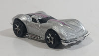 2005 Hot Wheels First Editions Drop Tops 1963 Corvette Sting Ray Metalflake Silver Die Cast Toy Car Vehicle