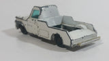 Vintage Husky Ford F350 Truck White Die Cast Toy Car Vehicle - Made in Great Britain