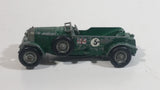 Vintage Lesney Models of Yesteryear 1929 4 1/2 Litre Bentley #5 Green Die Cast Toy Car Vehicle Made in England