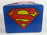 DC Comics Blue Superman Tin Metal Lunch Box Superhero Collectible