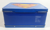 DC Comics Blue Superman Tin Metal Lunch Box Superhero Collectible