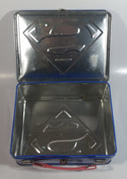 DC Comics Blue Superman Tin Metal Lunch Box Superhero Collectible