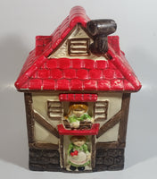 Vintage Woodward Cute German Bavarian Cottage House 9 12" Tall Ceramic Cookie Jar Made in Japan