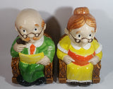 Vintage Cute Set of Grandma and Grandpa in Rocking Chairs 11" Tall Ceramic Cookie Jars Made in Japan