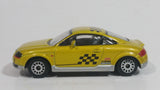 Realtoy Audi TT Yellow ZZA Confine Black Checkered Die Cast Toy Race Car Vehicle