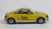 Realtoy Audi TT Yellow ZZA Confine Black Checkered Die Cast Toy Race Car Vehicle